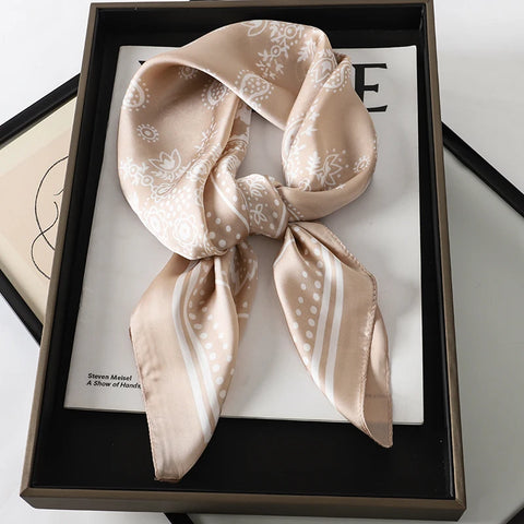 Luxury Silk Plaid Scarf for Women