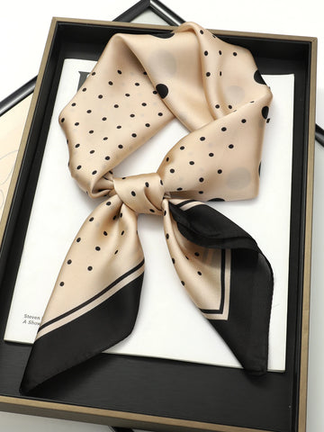 70cm Fashion Print Satin Silk Scarf for Women