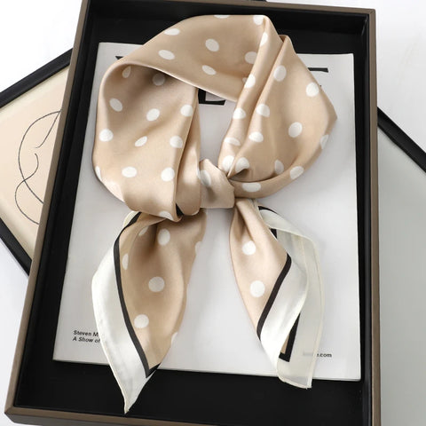 Luxury Silk Plaid Scarf for Women