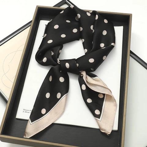 Luxury Silk Plaid Scarf for Women