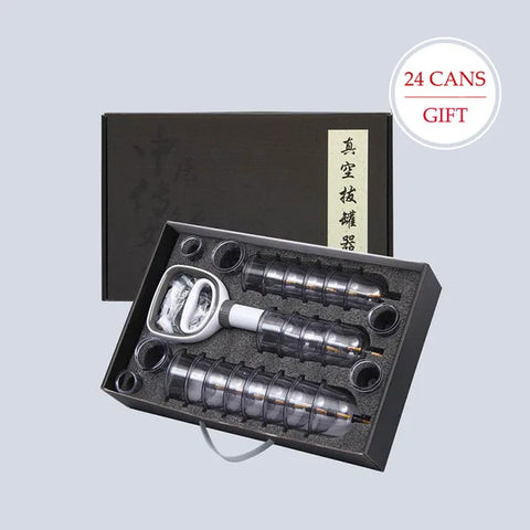 Suction Cups Acupuncture Vacuum Massage Jars - Hansol Cuppings Therapy Set