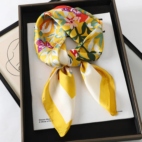 Luxury 2023 Silk Square Scarf for Women