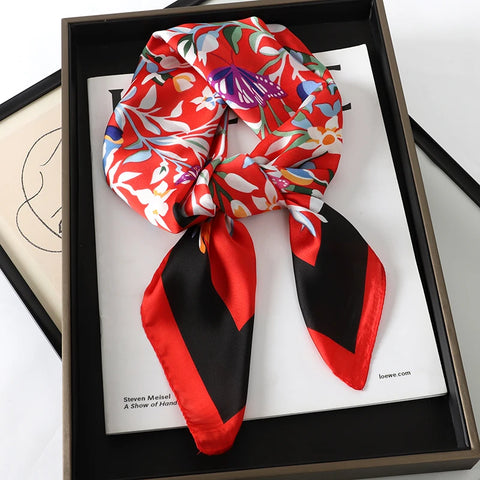 Luxury 2023 Silk Square Scarf for Women