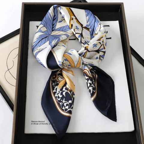 Luxury 2023 Silk Square Scarf for Women