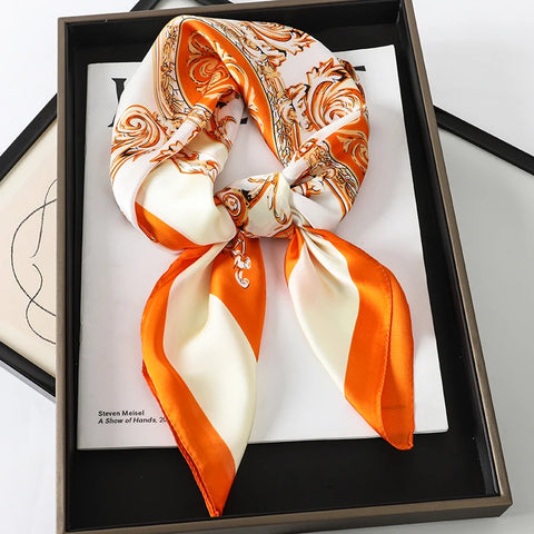 Luxury 2023 Silk Square Scarf for Women