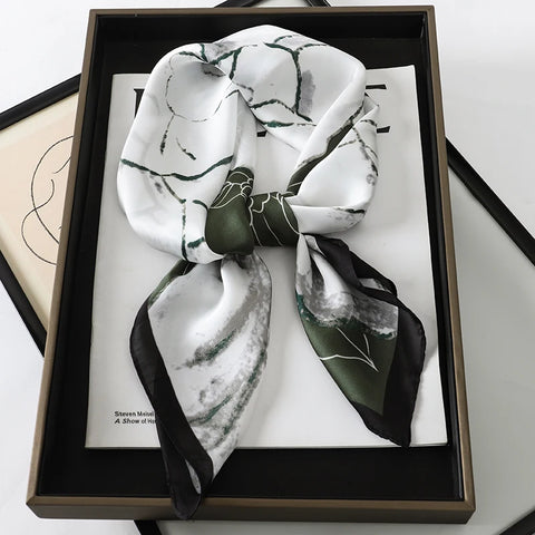 Luxury 2023 Silk Square Scarf for Women