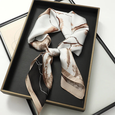 Luxury 2023 Silk Square Scarf for Women