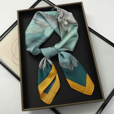 Luxury 2023 Silk Square Scarf for Women
