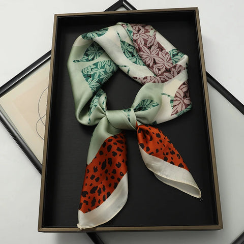 Luxury 2023 Silk Square Scarf for Women