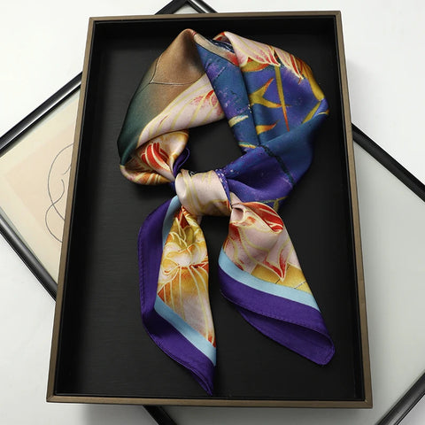 Luxury 2023 Silk Square Scarf for Women