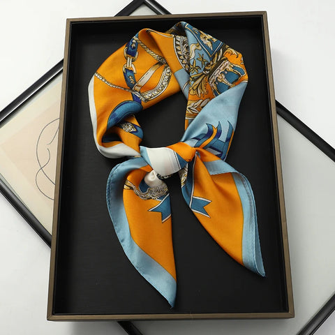Luxury 2023 Silk Square Scarf for Women