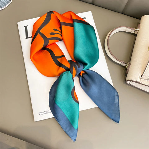 Luxury Silk Plaid Scarf for Women