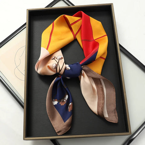 Luxury 2023 Silk Square Scarf for Women