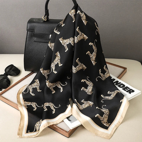 Luxury Square Silk Scarf for Women