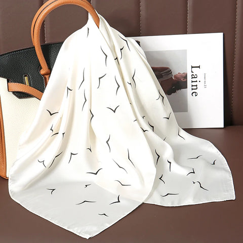 Wild Leopard Print Silk Scarf - Satin Shawl Design