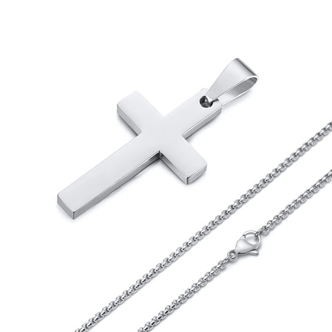 Waterproof Cross Necklaces for Men - Anti-Allergy Stainless Steel Jewelry Gifts