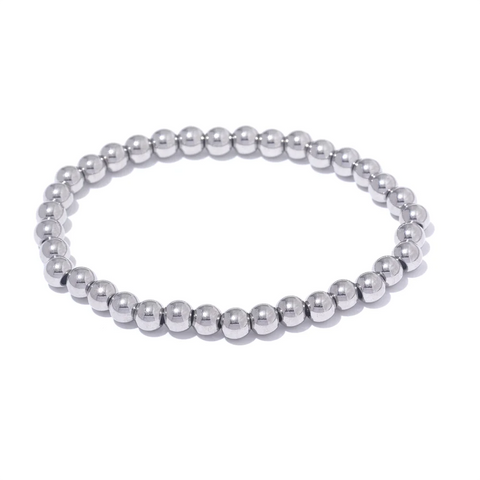 Yhpup Handmade Waterproof Stainless Steel Beads Bracelet for Men - Gold Color Jewelry