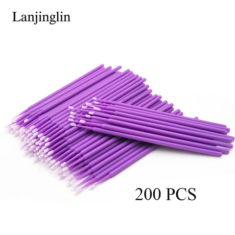 100/200pcs Eyelash Cleaning Brushes for Perfect Makeup