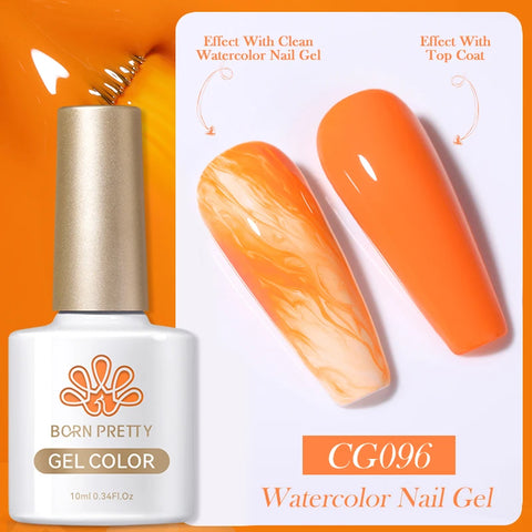 BORN PRETTY 10ml Clear Blooms Gel Polish for Marble Nail Art