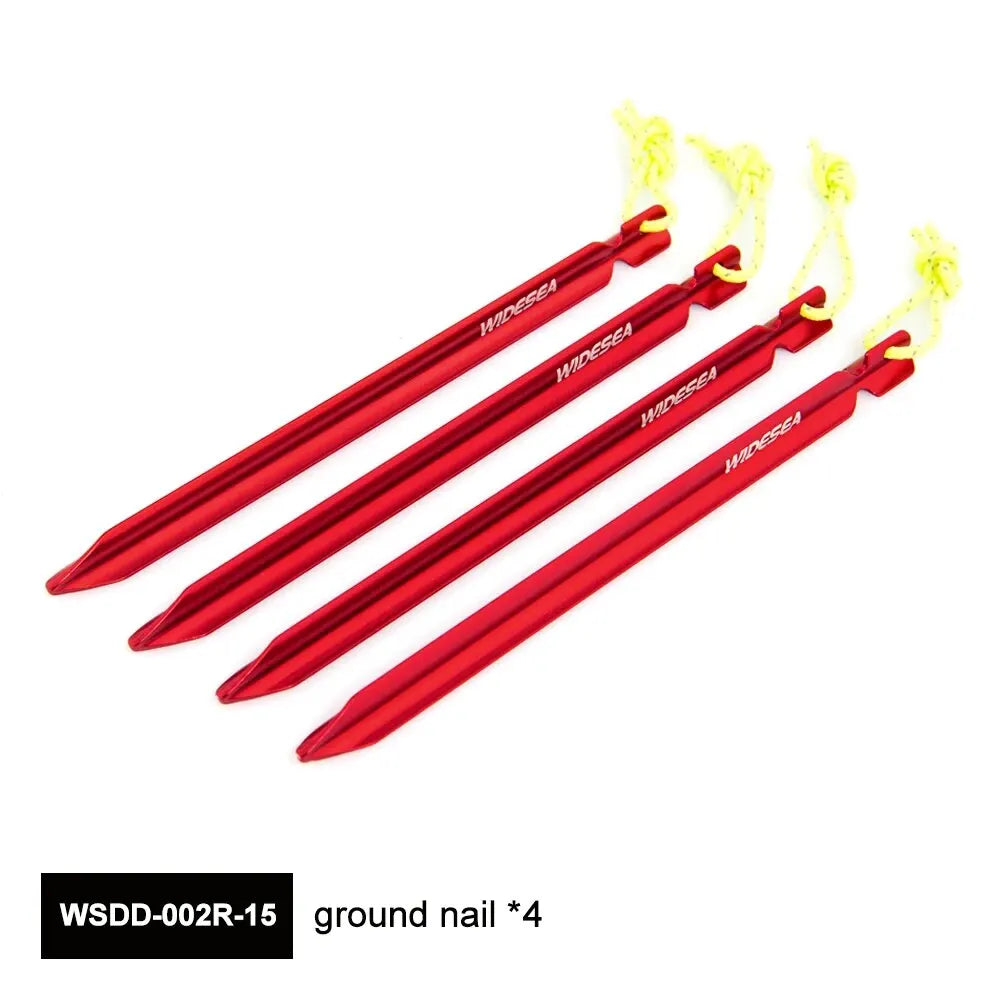 Widesea 4pc Camping Tent Pegs Stakes for Hard Snow - Essential Outdoor Gear for Adventures