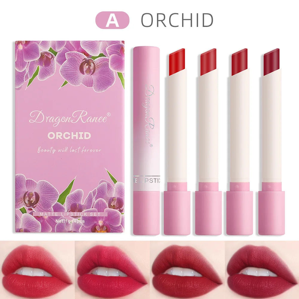 Dragon Ranee 4pcs/Set Matte Lipstick