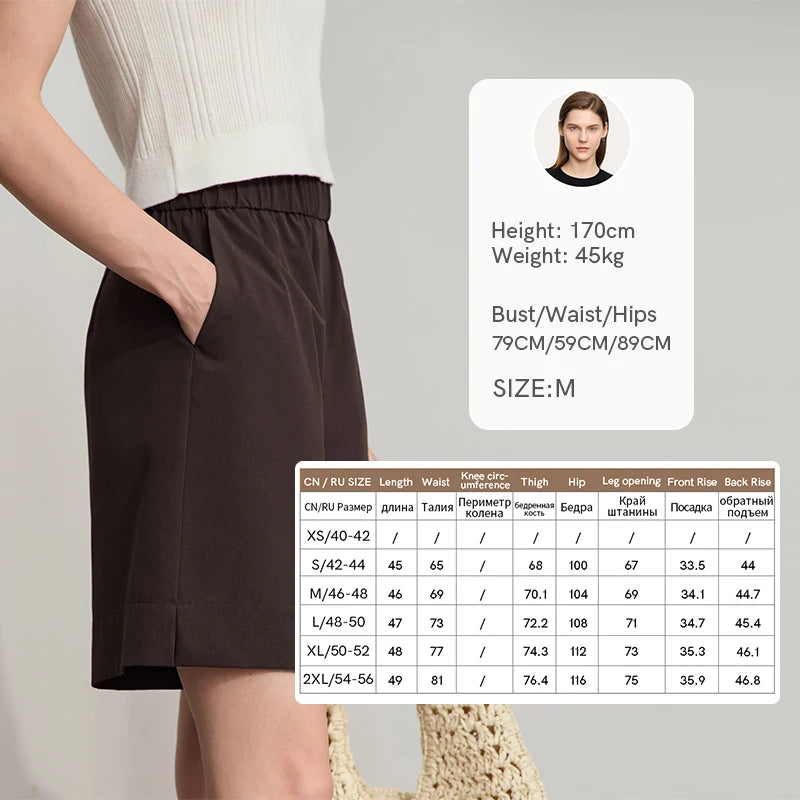 Amii Women's Minimalist Summer Shorts
