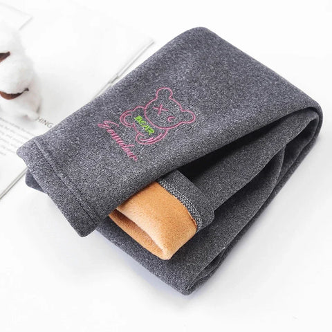 Warm Cotton Velvet Leggings for Girls 2-8 Years