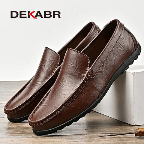 DEKABR Grote maten heren loafers - Handgemaakte leren instappers