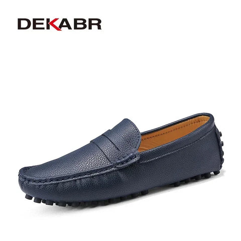 DEKABR Größe 49 Herren Freizeitschuhe - Loafer aus echtem Leder