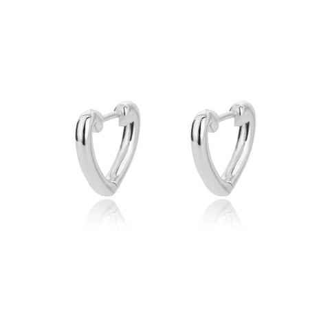 Hollow Zircon Heart Earrings for Women - Luxury Stainless Steel Geometric Jewelry Gift