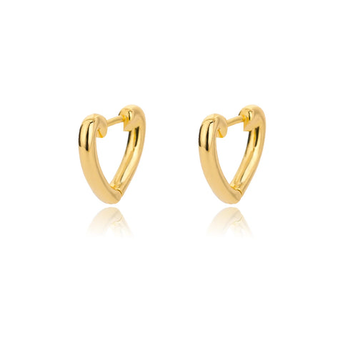Hollow Zircon Heart Earrings for Women - Luxury Stainless Steel Geometric Jewelry Gift