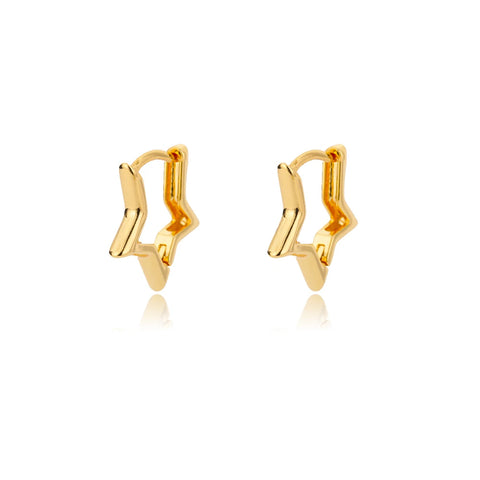 Zircon Starfish Stud Earrings for Women - Gold Stainless Steel Statement Jewelry Gift