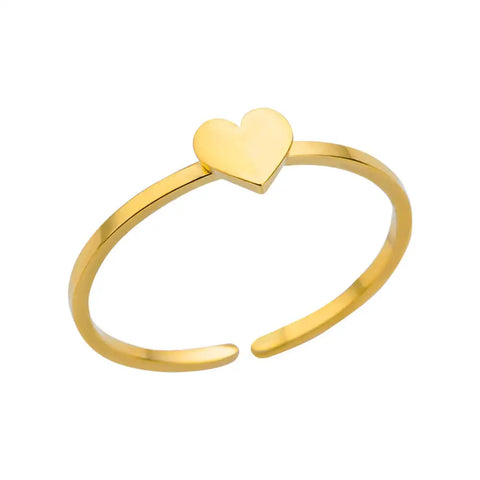 Stainless Steel Round Rings for Women - Geometric Gold Color Crystal Ring - Aesthetic Wedding Party Jewelry Gift