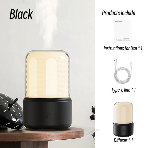 KINSCOTER Aromatherapy Essential Oil Fragrance Diffuser - Mini Ultrasonic Humidifier for Bedroom