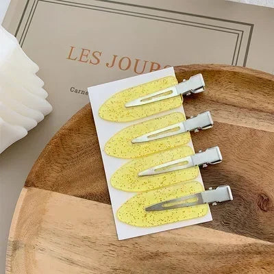 Cherry Pink Seamless Edge Clip - 2-4pcs Duckbill Hairpin for Women and Girls