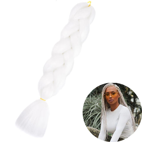 24" Synthetic Yaki Braids Hair - Ombre Kanekalon Jumbo Braid Hair Extensions for Women