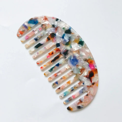 Colorful Wide Teeth Acetate Hair Combs - Anti-static Massage Hair Brush for Salon & Travel