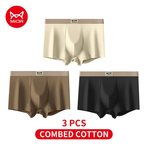 MiiOW 3-delige boxershorts voor heren van biologisch katoen 