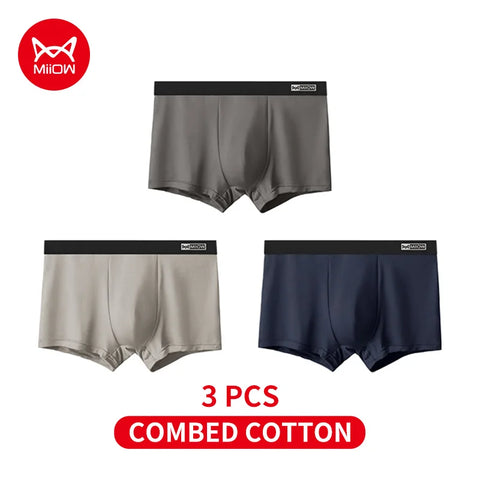 MiiOW 3-delige boxershorts voor heren van biologisch katoen 