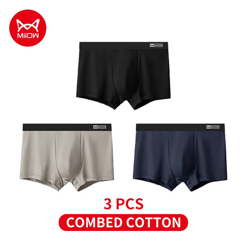 MiiOW 3-delige boxershorts voor heren van biologisch katoen 