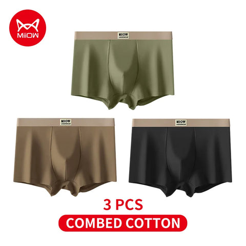 MiiOW 3-delige boxershorts voor heren van biologisch katoen 