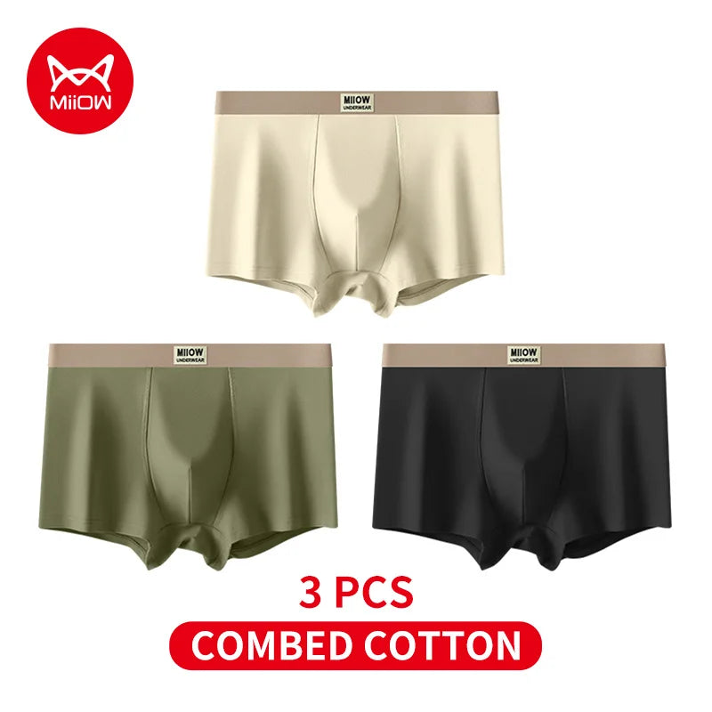 MiiOW 3-delige boxershorts voor heren van biologisch katoen 