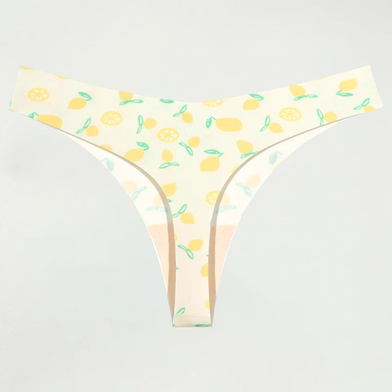 Ultra-Thin Seamless Women's Thongs with Sexy Graphics