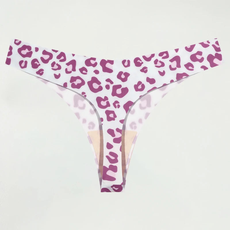 Ultra-Thin Seamless Women's Thongs with Sexy Graphics