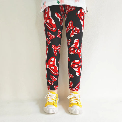 Girls' Floral Print Leggings for Spring & Autumn