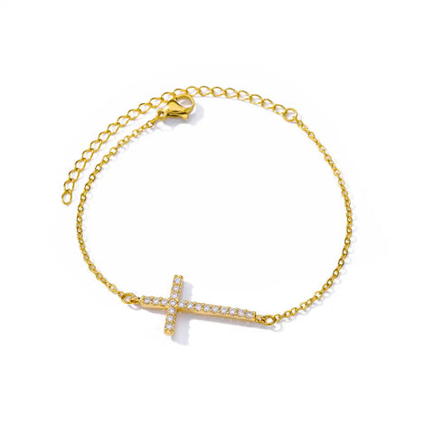 Elegant Zircon Flowers Bracelet for Women and Girls – Luxury Gold Color Stainless Steel Plant Charm Jewelry