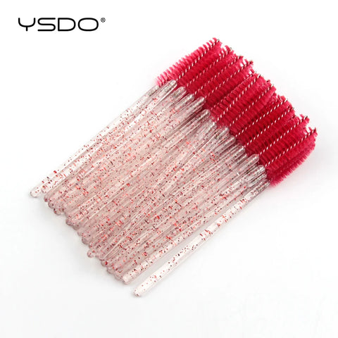 Crystal Eyelash Brushes with Diamond Handle