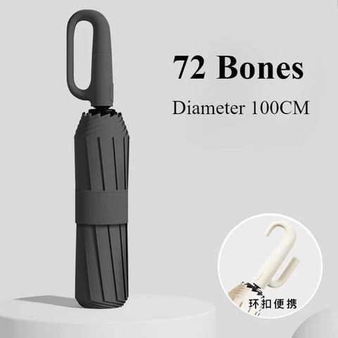Extra Large Reinforced Umbrella - Wind and Rain Resistant, UV Blocking, Fully Automatic Parasol