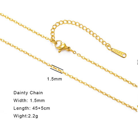 Skyrim Stainless Steel Gold Color Chain Necklace for Women – Minimalist Cuban Paperclip Twisted Snake Chain Fashion Jewelry