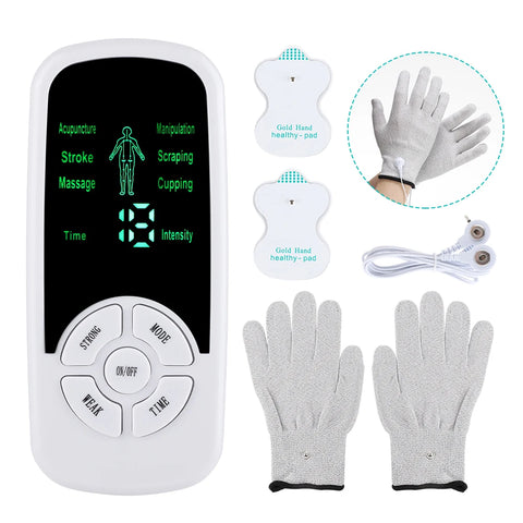 6 Modes EMS Electric Muscle Therapy Stimulator - Portable Tens Unit Machine for Physiotherapy, Abdominal, and Prostate Massage